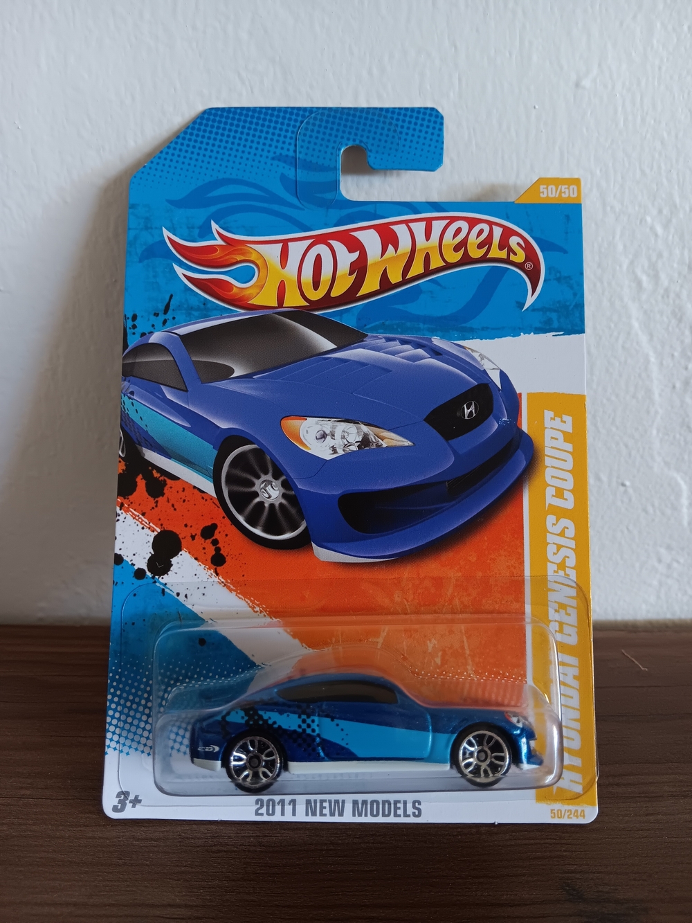 Hot Wheels Hyundai Genesis  Coupe 2011 New Models - Blue (With Protector)